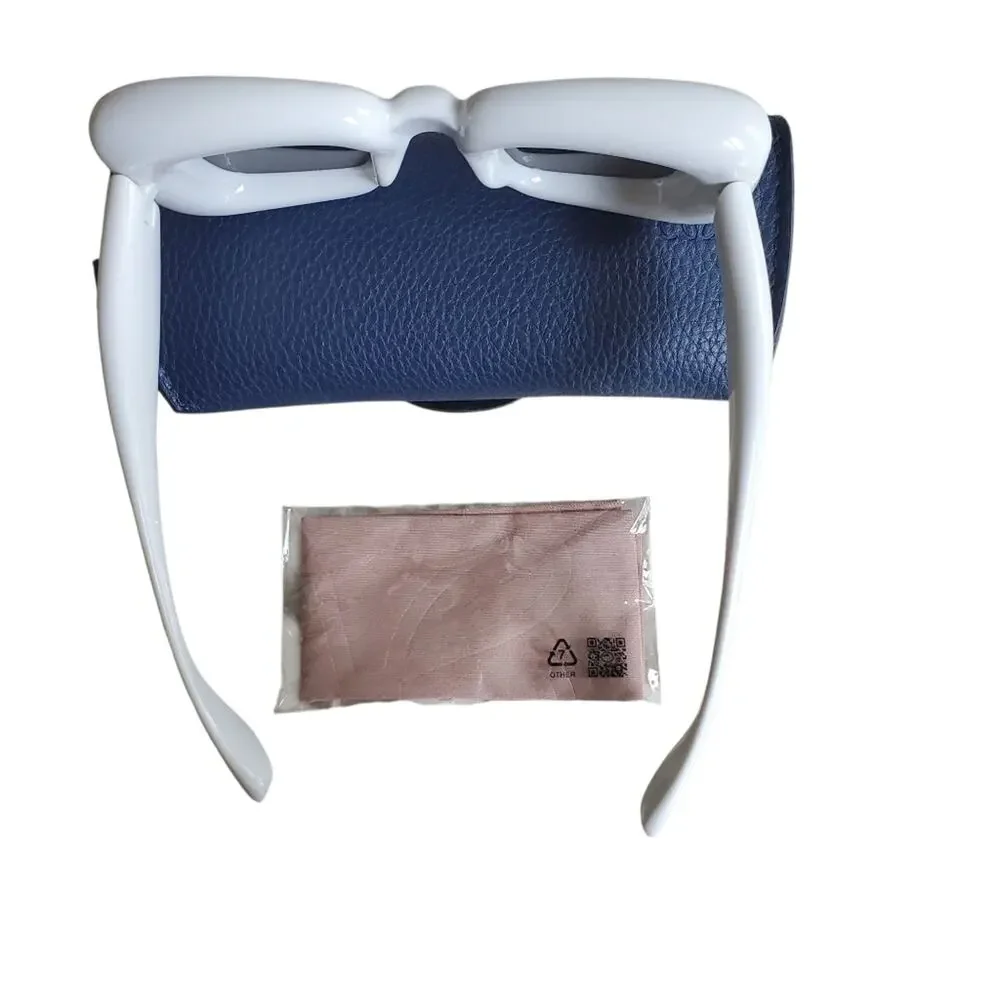 New Loewe Inflated White Square Sunglasses